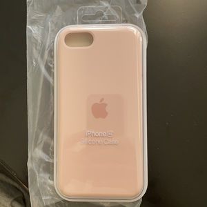 iPhone SE apple silicone case- pink sand